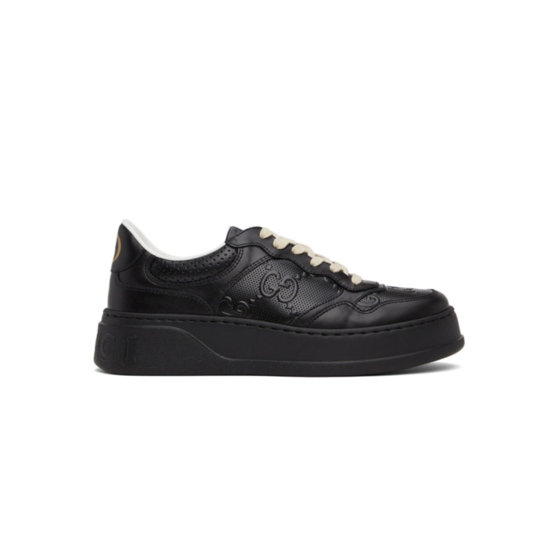 G*u*i black gg embossed sneakers 669582